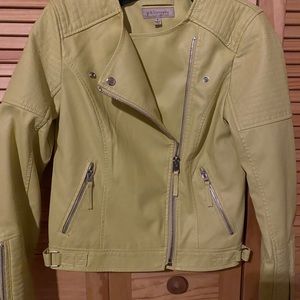 Philosophy yellow faux leather jacket!  New!